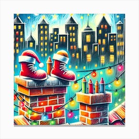 Super Kids Creativity:Christmas In The City 1 Canvas Print