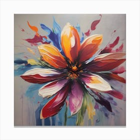 Abstract Flower Paintings 1 Canvas Print