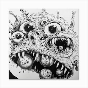 Monster Head Canvas Print