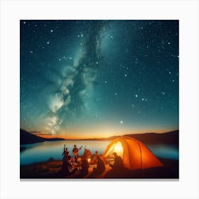 Camping Under The Stars 2 Canvas Print