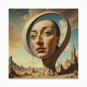 Woman In The Desert 4 Canvas Print