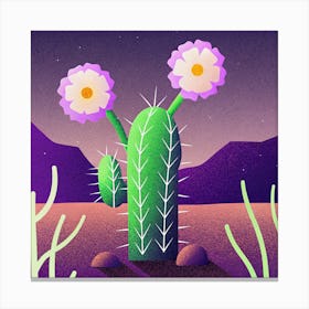 Cactus In The Desert Canvas Print