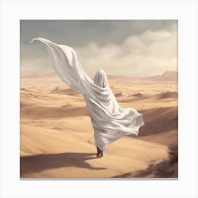 Jesus In The Desert Canvas Print