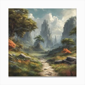 Fantasy Landscape Painting Canvas Print