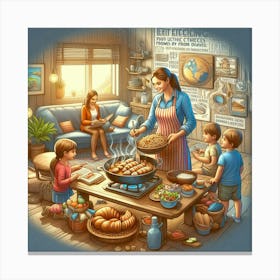 How to Make Your Kitchen a Global Classroom for Your Children Canvas Print