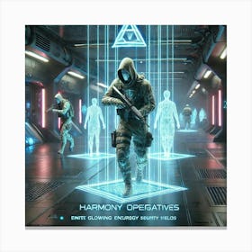 A Sci Fi Depiction Of Harmony Operatives Infiltration Canvas Print