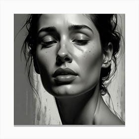 Woman and Beautiful Nose Canvas Print