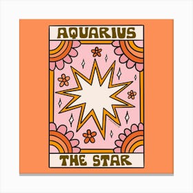 Aquarius Tarot Card Canvas Print