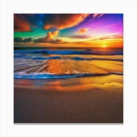 Sunset On The Beach 174 Canvas Print