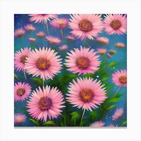 Aster Flowers 5 Canvas Print
