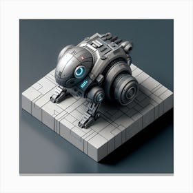 Futuristic Statue Canvas Print