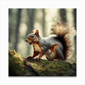 Squirrel In The Forest 51 Canvas Print