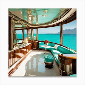 Interior Of A Luxury Yacht Canvas Print