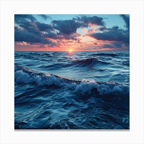 Sunrise Over The Ocean Canvas Print