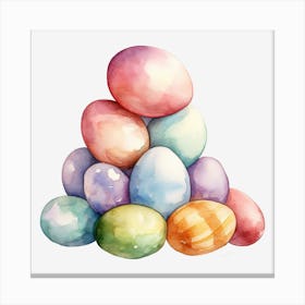 Watercolor Easter Eggs 1 Canvas Print