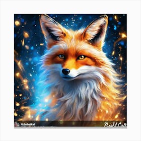 Night Fox 5 Canvas Print