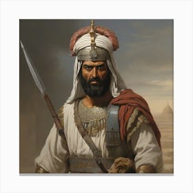 Leonardo Diffusion Xl An Imaginary Image Of An Umayyad Warrior 0 Canvas Print