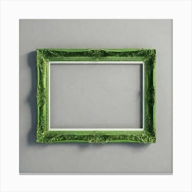 Green Ornate Frame 1 Canvas Print
