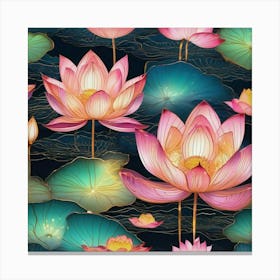 Lotus pool Canvas Print