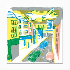 Great Western Road Square Canvas Print