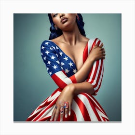 American Girl 6 Canvas Print