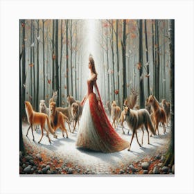 King And Queen In The Forest Canvas Print