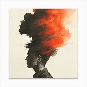 Man's Head 1 Canvas Print