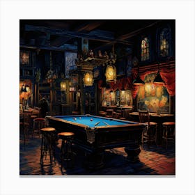 Pool Table Canvas Print