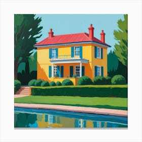 Hockney House Abstract Art Print 1 Canvas Print