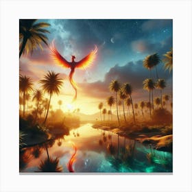 Phoenix In The Desert paintings art print 1 Canvas Print