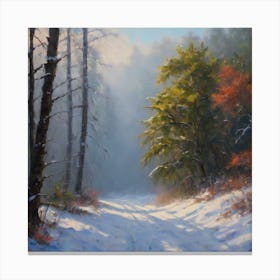 Snow season Canvas Print
