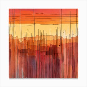 Abstract Sunset Canvas Print