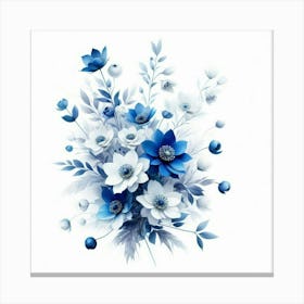 Blue Flowers Canvas Print