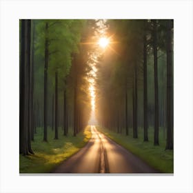 Road In The Forest Canvas Print