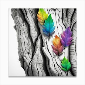 Colorful Leaves On A Tree Canvas Print