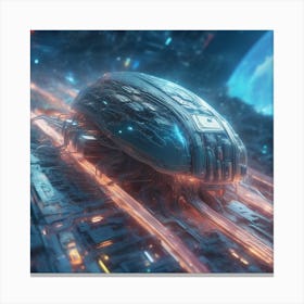 Futuristic Spaceship 2 Canvas Print