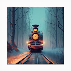 Train In The Woods Canvas Print