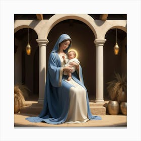 Jesus And Mary 4 Canvas Print