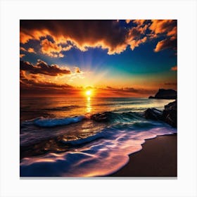 Sunset On The Beach 542 Canvas Print