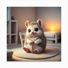 Cute Little Hedgehog Canvas Print