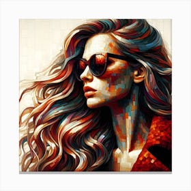 Woman With Long Hair Canvas Print