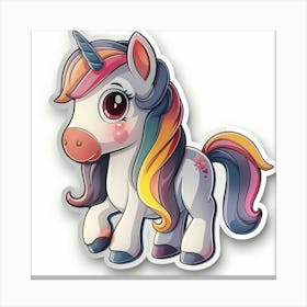 Unicorn Sticker 41 Canvas Print