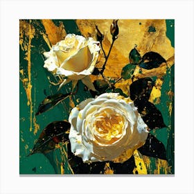 White Roses Canvas Print