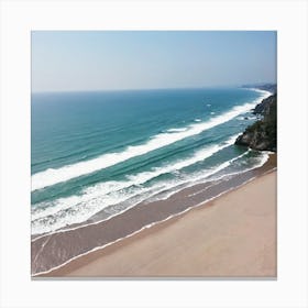 Aerial View Of A Beach 23 Canvas Print