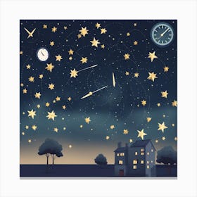 Night Sky With Stars Canvas Print