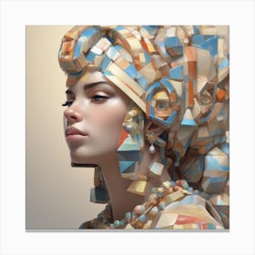 The Jigsaw Becomes Her - Pastel 11 Canvas Print