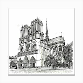 Notre Dame Cathedral 2 Canvas Print