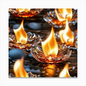 Flames Of Candles Canvas Print