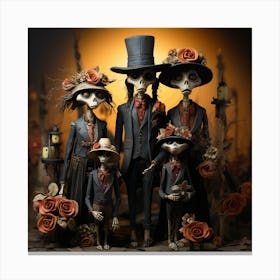 Day Of The Dead Family Canvas Print