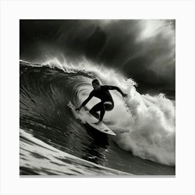 Surfer On A Wave 6 Canvas Print